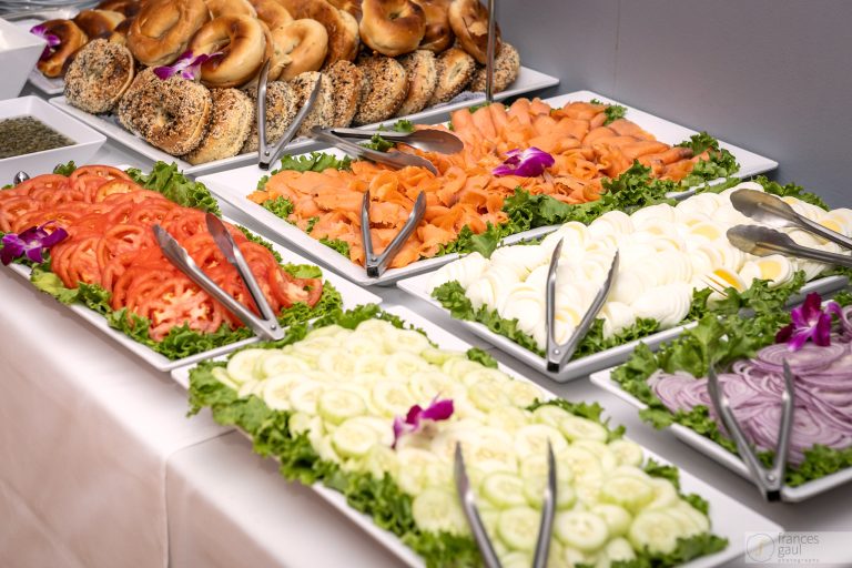 Bagel platter with smoked salmon. By Frances Gaul Photography
