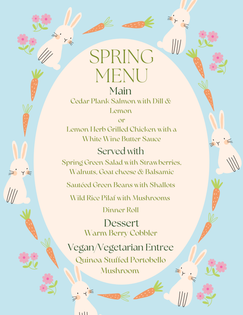 Spring Seasonal Menu